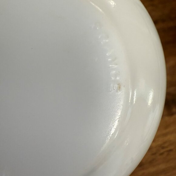 Arcopal France Romantique Scalloped White Glass Bowls With Blue Floral Design - Picture 10 of 10